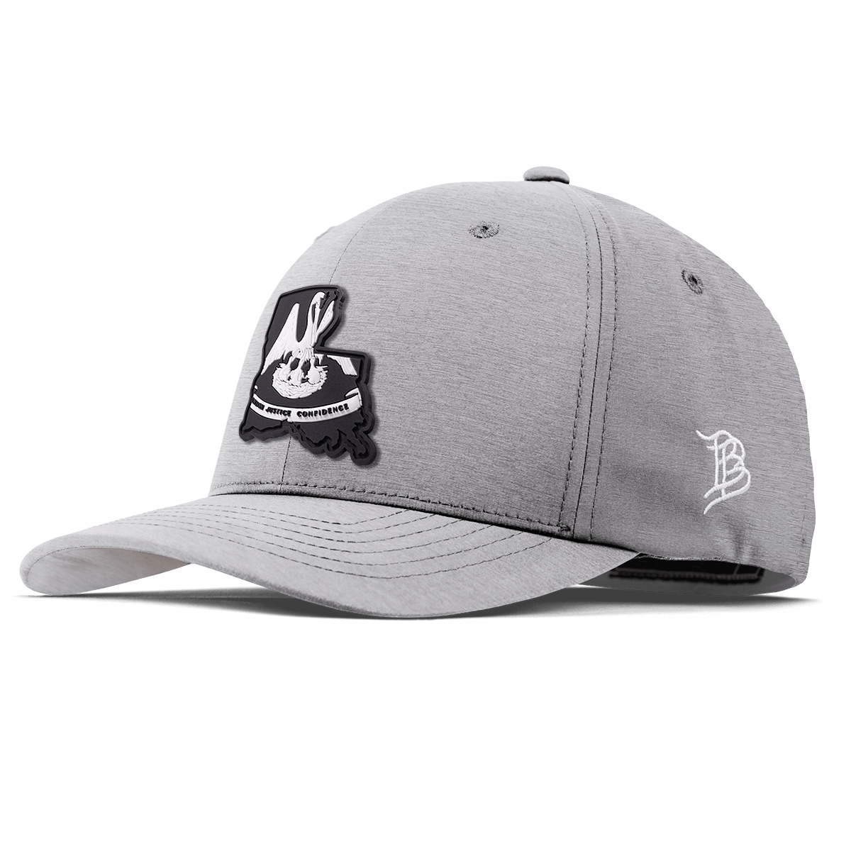 Louisiana Vintage Flexfit Performance Fitted Heather Gray