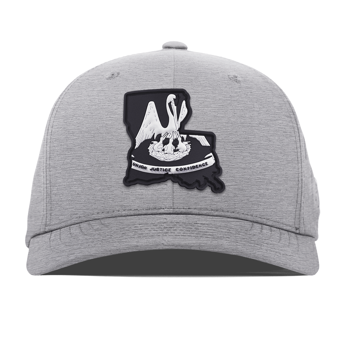 Louisiana Vintage Flexfit Performance Fitted Heather Gray