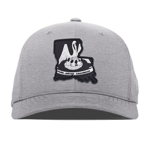 Louisiana Vintage Flexfit Performance Fitted Heather Gray