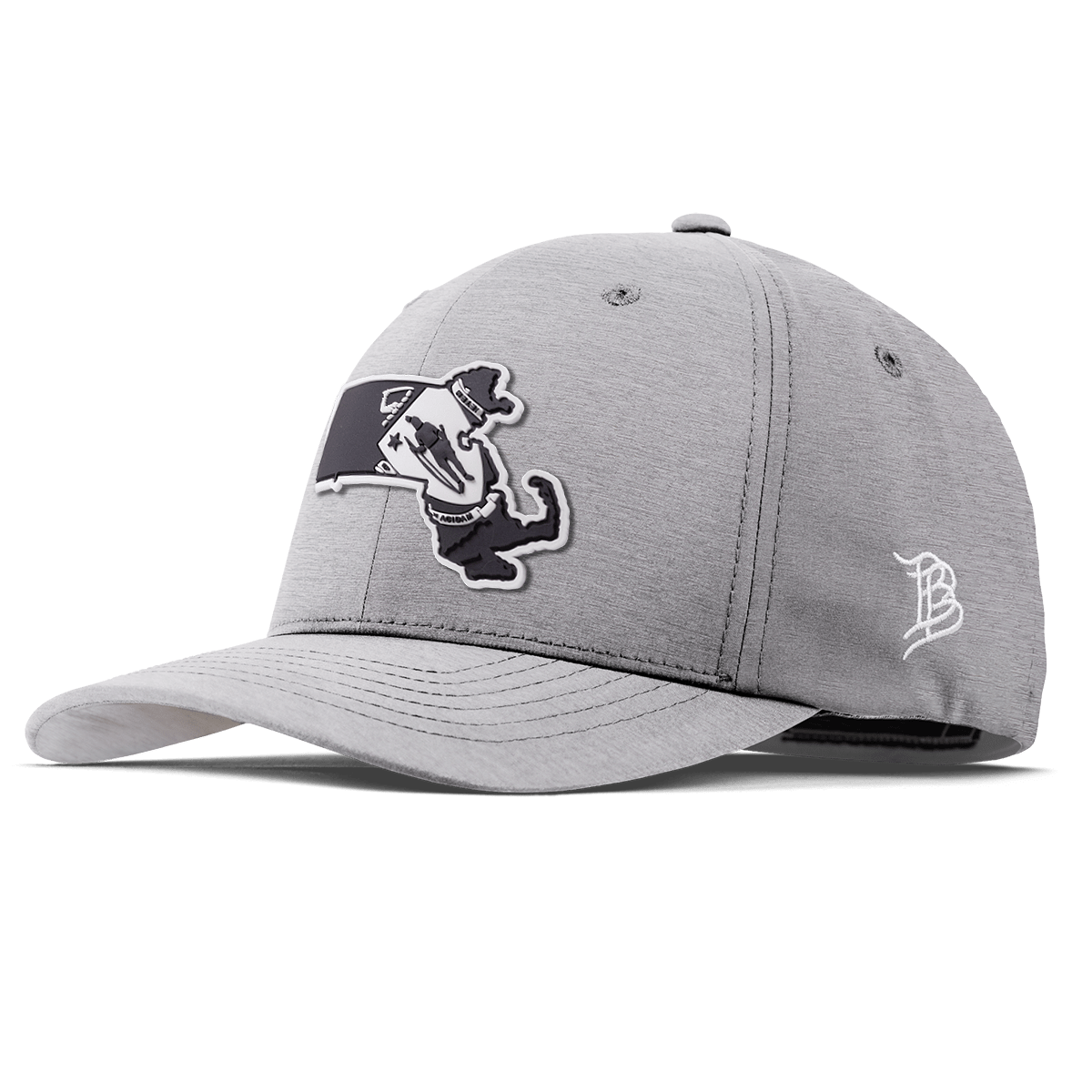 Massachusetts Vintage Flexfit Performance Fitted Heather Gray