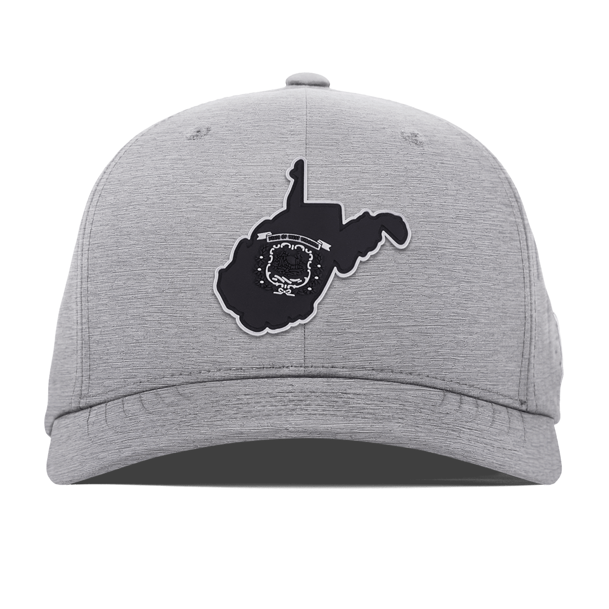 West Virginia Vintage Flexfit Performance Fitted Heather Gray