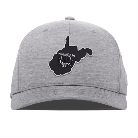 West Virginia Vintage Flexfit Performance Fitted Heather Gray