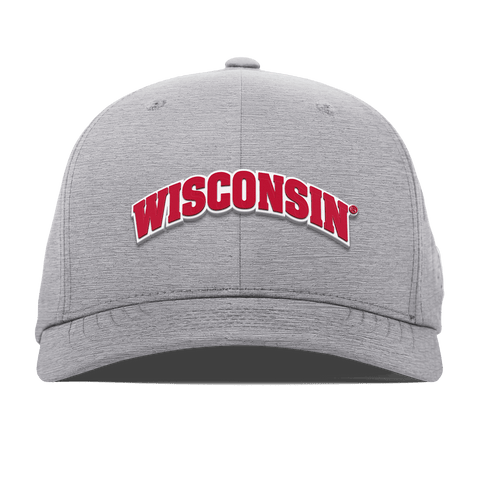 University of Wisconsin "Wisconsin Block" Flexfit Performance Fitted Heather Gray