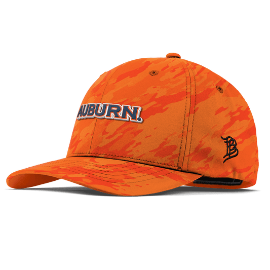 Auburn University "Auburn Block" Flexfit Performance Fitted Blaze Orange Camo