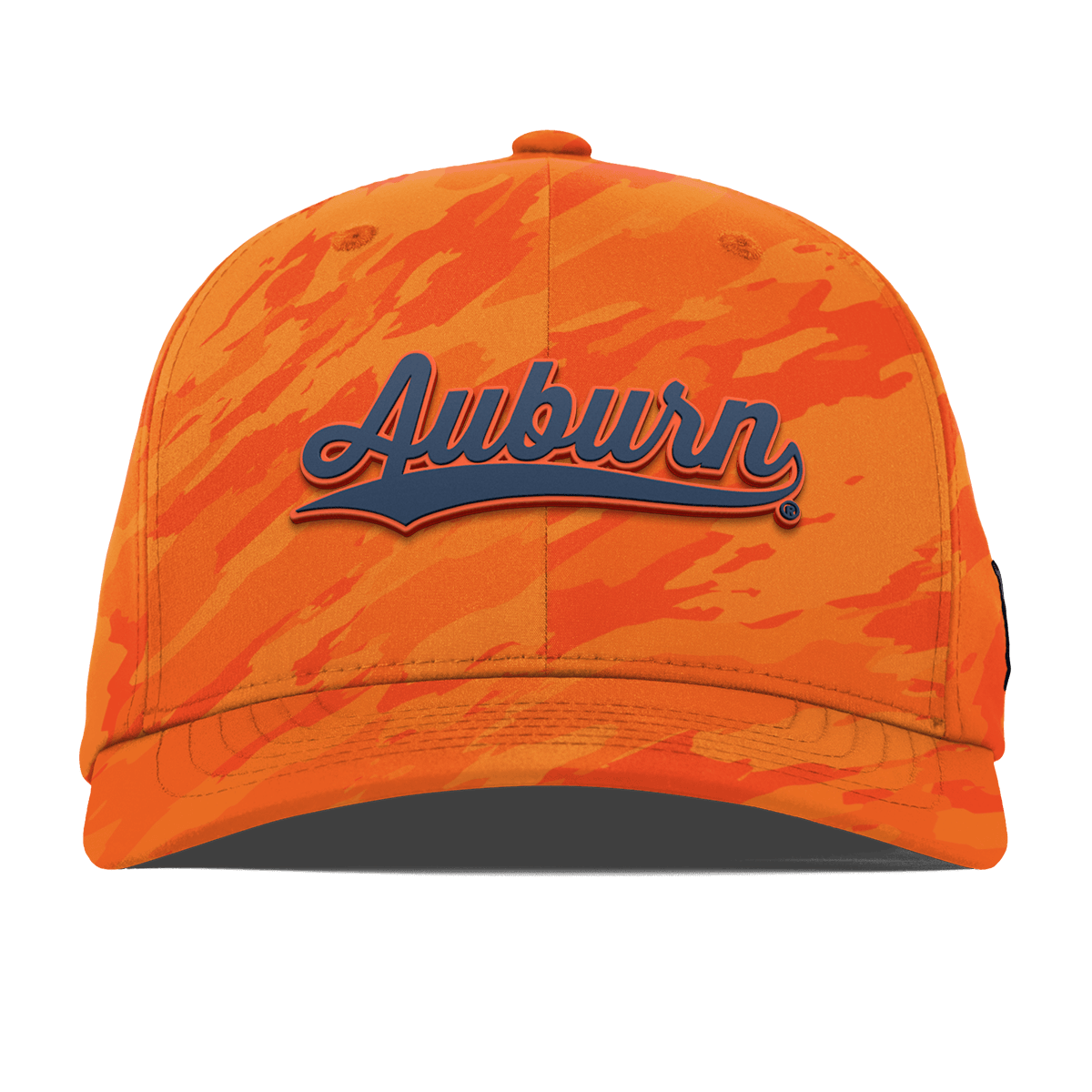 Auburn University "Auburn Script" Flexfit Performance Fitted Blaze Orange Camo
