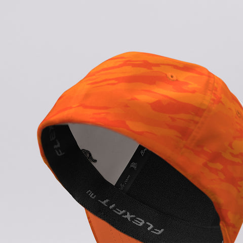 Bare Flexfit Performance Fitted Back Blaze Orange Camo