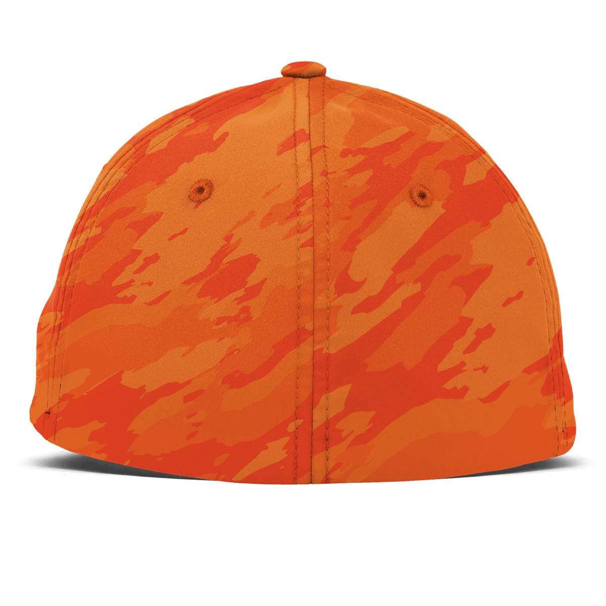 Syracuse University "Syracuse Navy Block" Flexfit Performance Fitted Back Blaze Orange Camo
