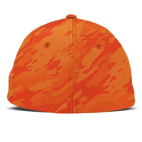Bare Flexfit Performance Fitted Back Blaze Orange Camo