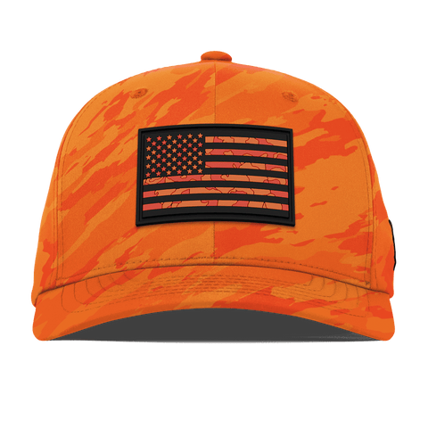 Old Glory Flexfit Performance Fitted Blaze Orange Camo