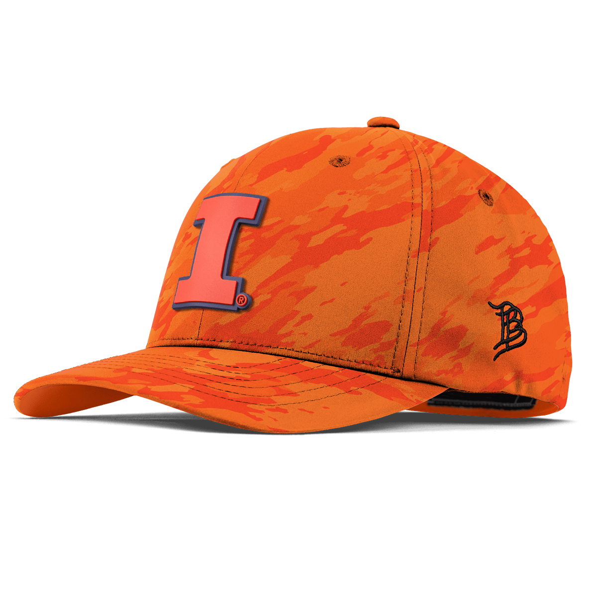 University of Illinois "Fighting Illini Orange" Flexfit Performance Fitted Blaze Orange Camo