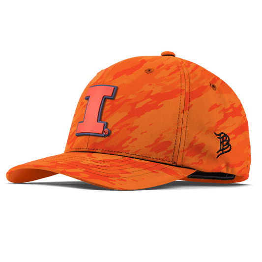 University of Illinois "Fighting Illini Orange" Flexfit Performance Fitted Blaze Orange Camo