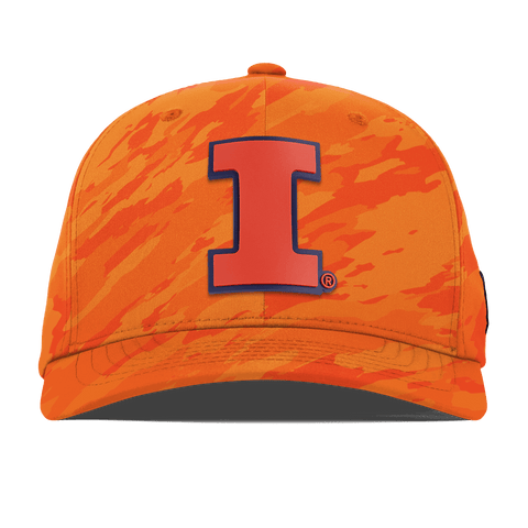 University of Illinois "Fighting Illini Orange" Flexfit Performance Fitted Blaze Orange Camo