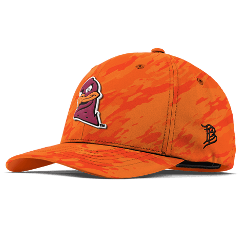 Virginia Tech University "HokieBird" Flexfit Performance Fitted Blaze Orange Camo