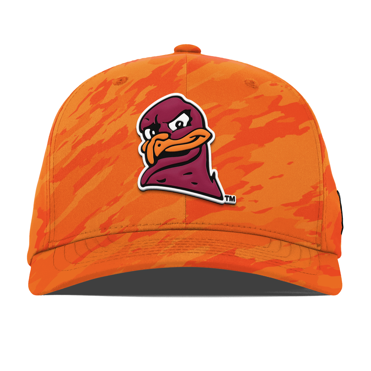 Virginia Tech University "HokieBird" Flexfit Performance Fitted Blaze Orange Camo
