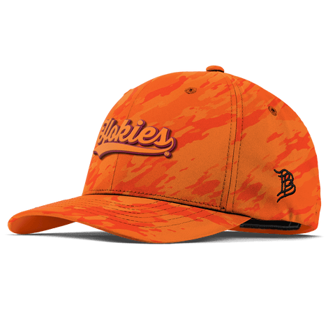 Virginia Tech University "Hokies Script" Flexfit Performance Fitted Blaze Orange Camo