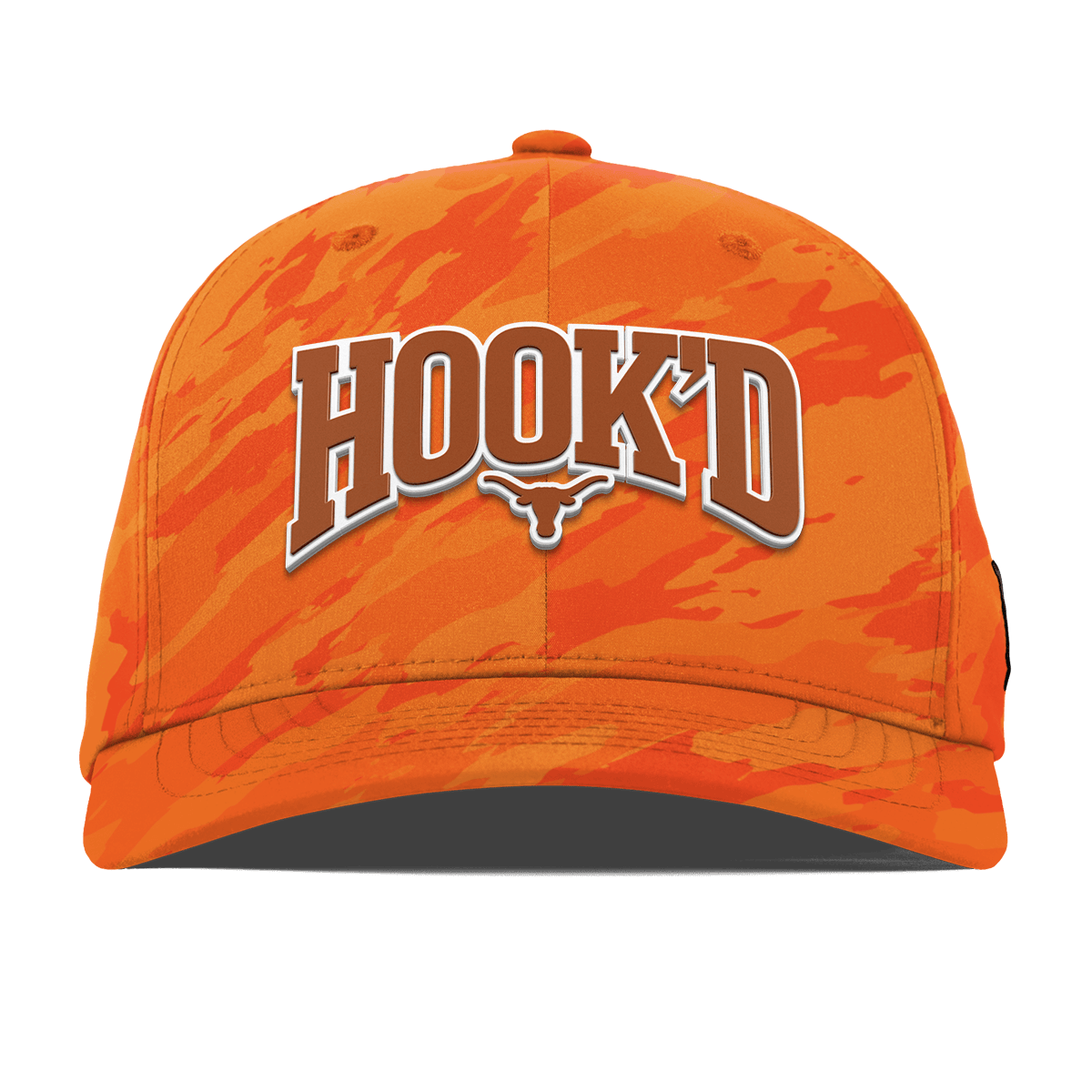 University of Texas "Hook'D" Flexfit Performance Fitted Blaze Orange Camo