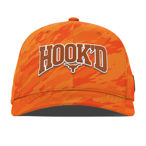University of Texas "Hook'D" Flexfit Performance Fitted Blaze Orange Camo