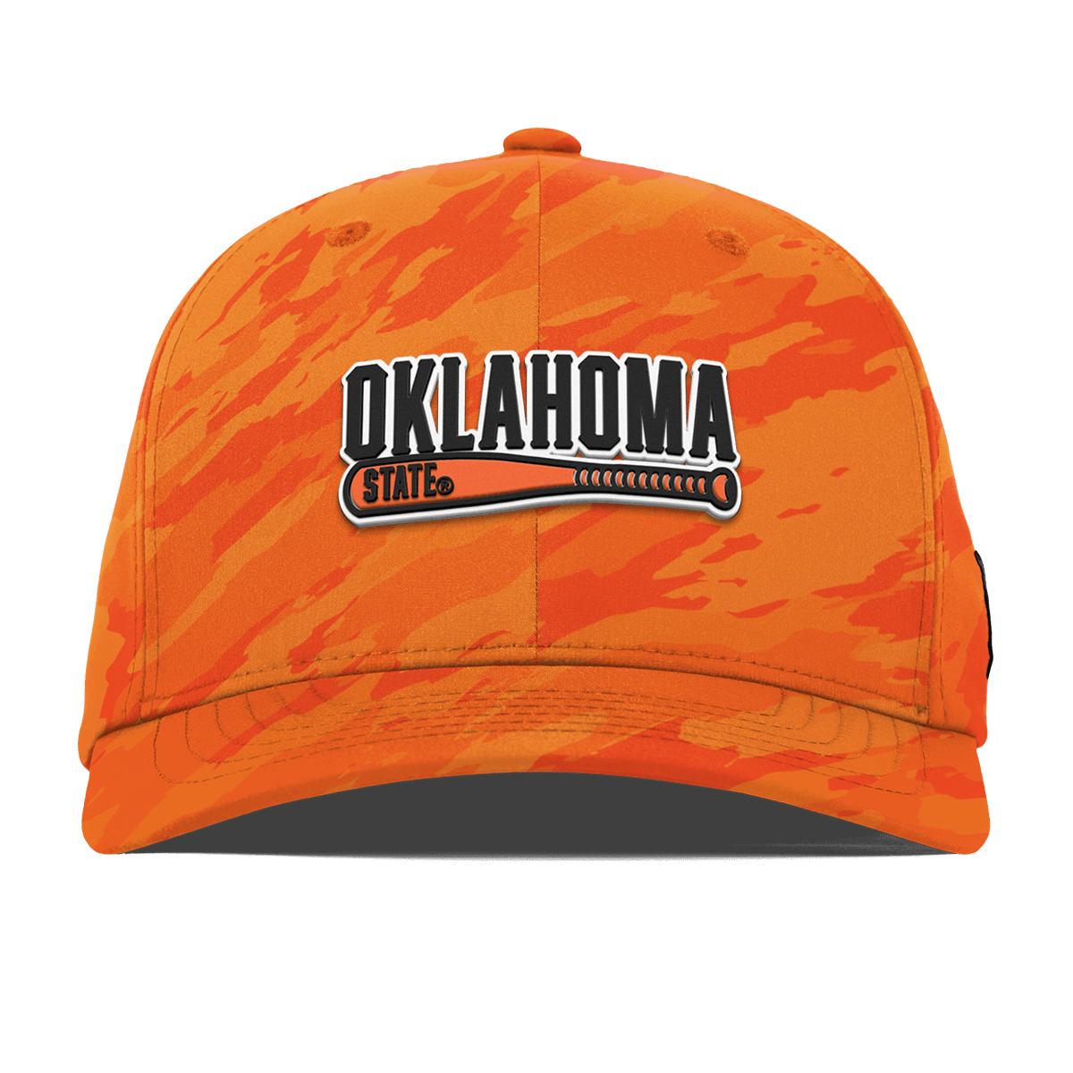 Oklahoma State University "OSU Baseball" Flexfit Performance Fitted Blaze Orange Camo