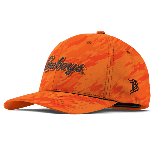 Oklahoma State University "Oklahoma State Cowboys" Flexfit Performance Fitted Blaze Orange Camo