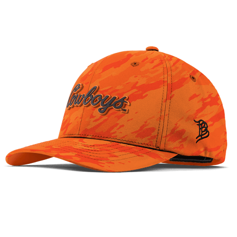 Oklahoma State University "Oklahoma State Cowboys" Flexfit Performance Fitted Blaze Orange Camo