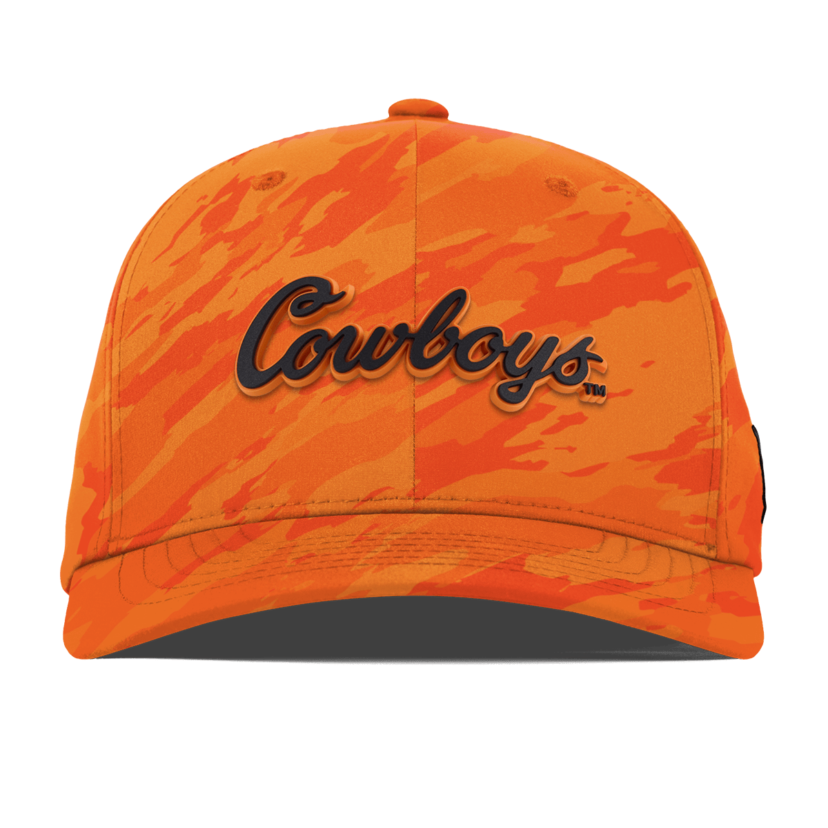 Oklahoma State University "Oklahoma State Cowboys" Flexfit Performance Fitted Blaze Orange Camo