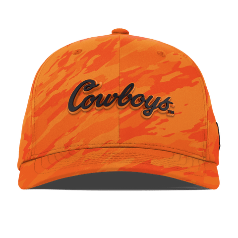 Oklahoma State University "Oklahoma State Cowboys" Flexfit Performance Fitted Blaze Orange Camo