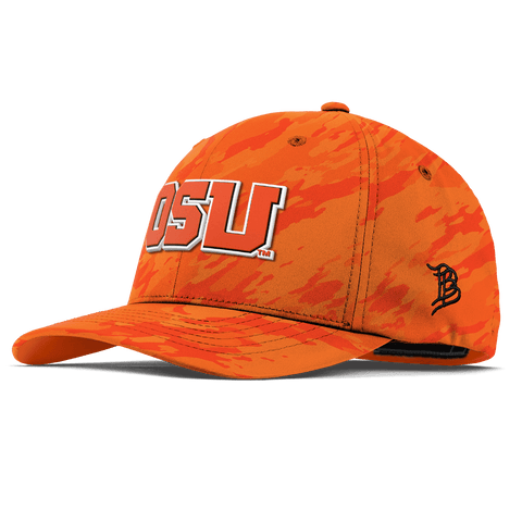 Oregon State University "Oregon State Block" Flexfit Performance Fitted Blaze Orange Camo