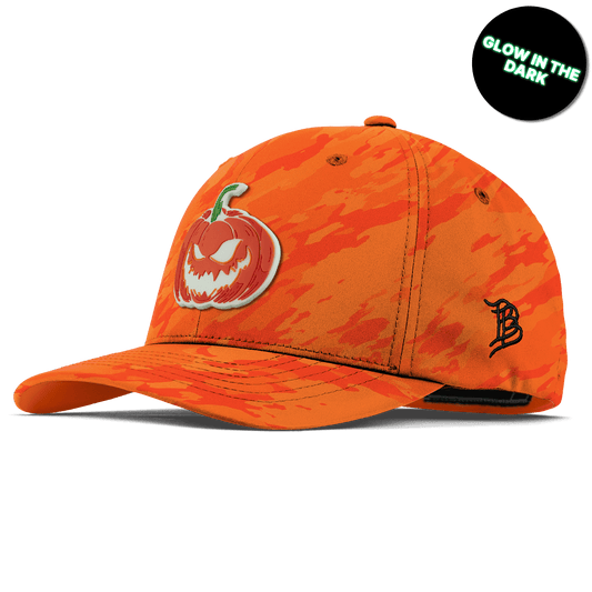 Jack-O-Lantern Glow Flexfit Performance Fitted Blaze Orange Camo