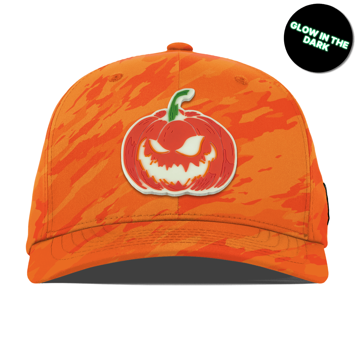 Jack-O-Lantern Glow Flexfit Performance Fitted Blaze Orange Camo