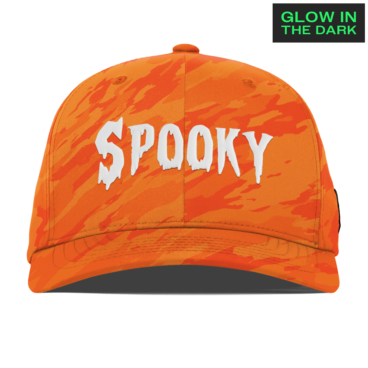 Spooky Glow Flexfit Performance Fitted Blaze Orange Camo