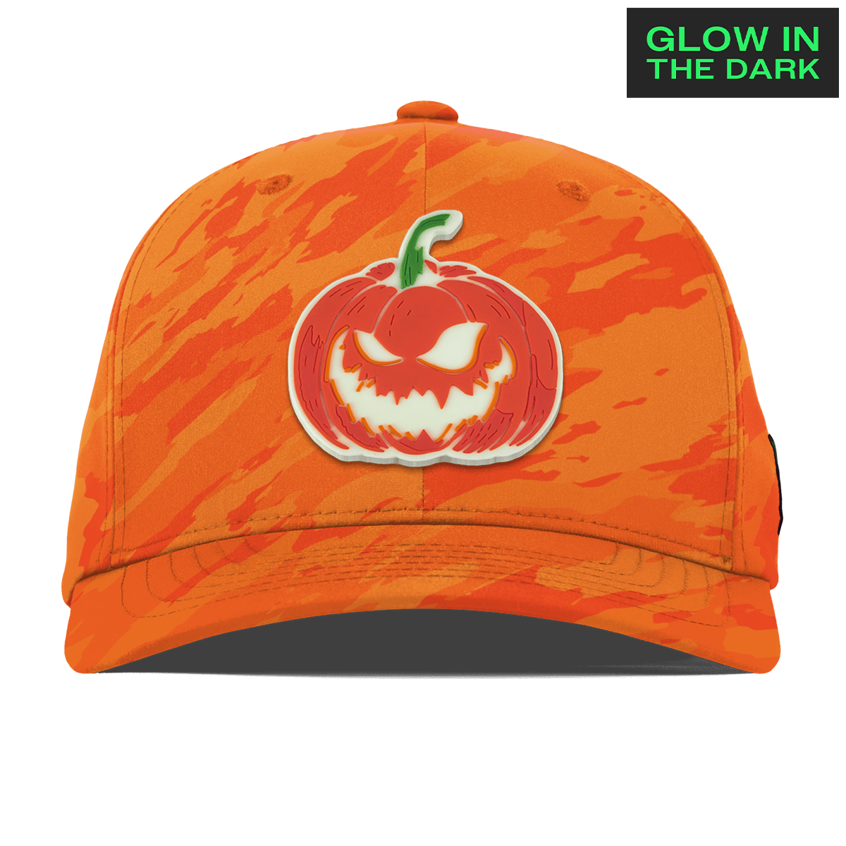 Jack-O-Lantern Glow Flexfit Performance Fitted Blaze Orange Camo