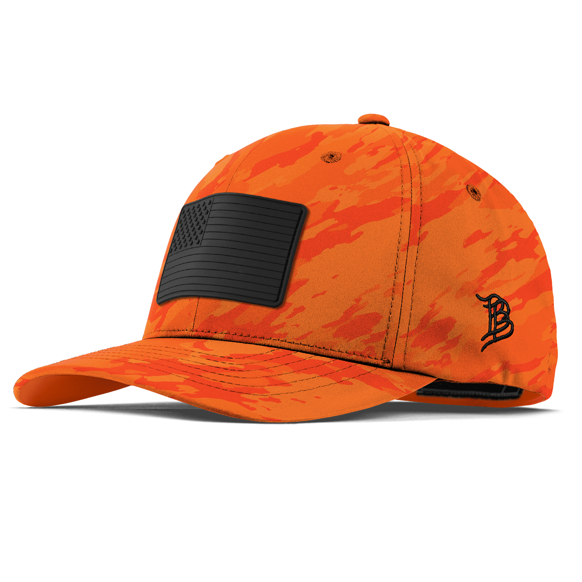 Onyx Old Glory Flexfit Performance Fitted Blaze Orange Camo