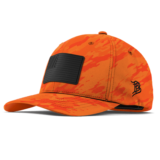 Onyx Old Glory Flexfit Performance Fitted Blaze Orange Camo