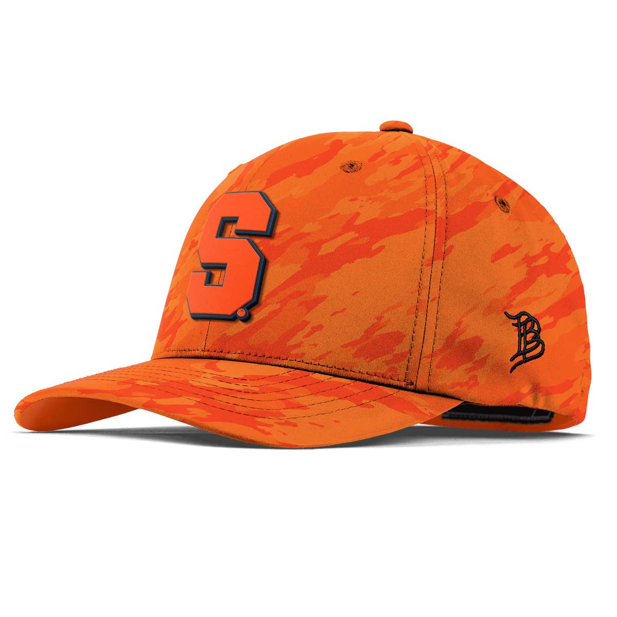 Syracuse University "Syracuse Orange Block" Flexfit Performance Fitted Blaze Orange Camo
