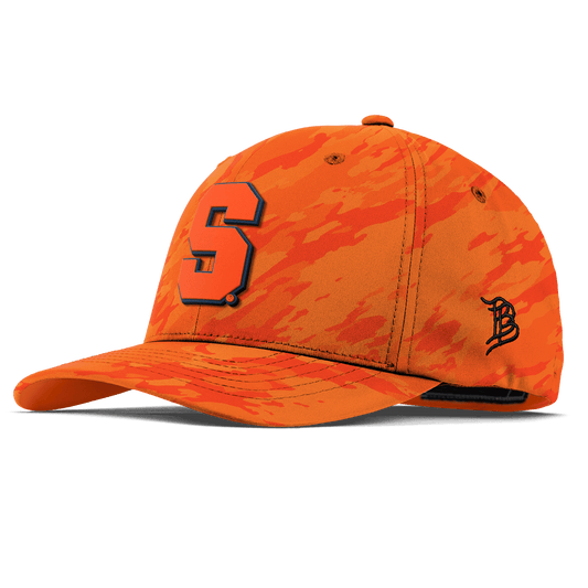 Syracuse University "Syracuse Orange Block" Flexfit Performance Fitted Blaze Orange Camo