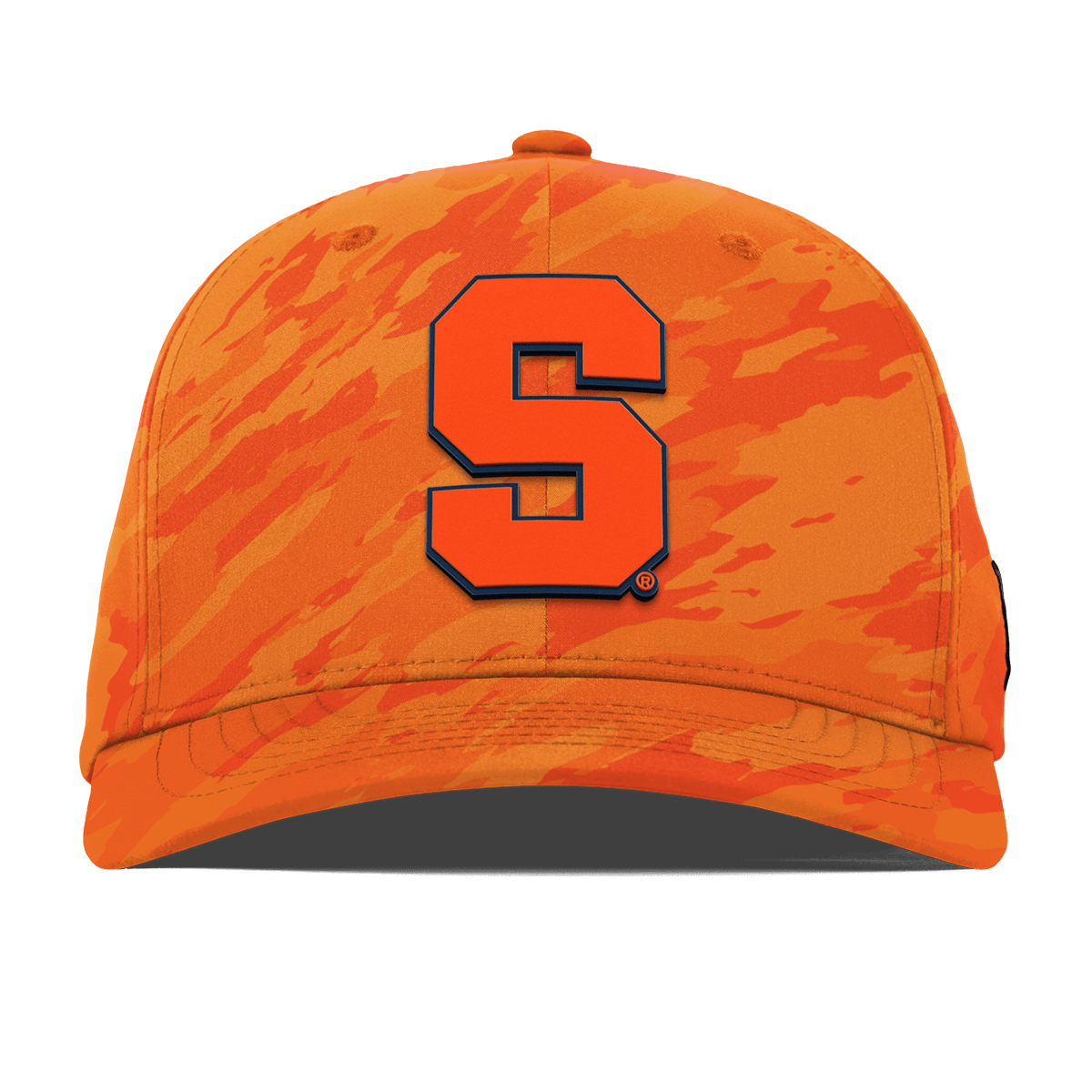 Syracuse University "Syracuse Orange Block" Flexfit Performance Fitted Blaze Orange Camo