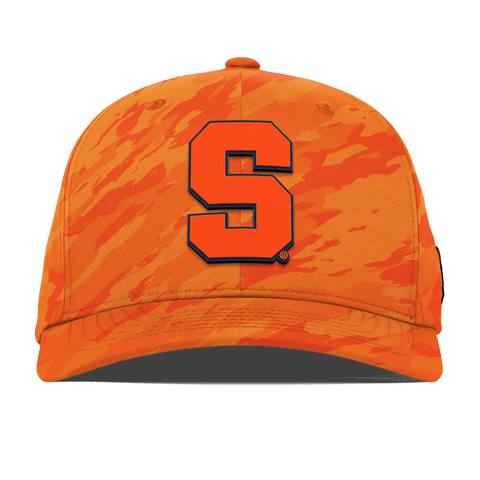 Syracuse University "Syracuse Orange Block" Flexfit Performance Fitted Blaze Orange Camo