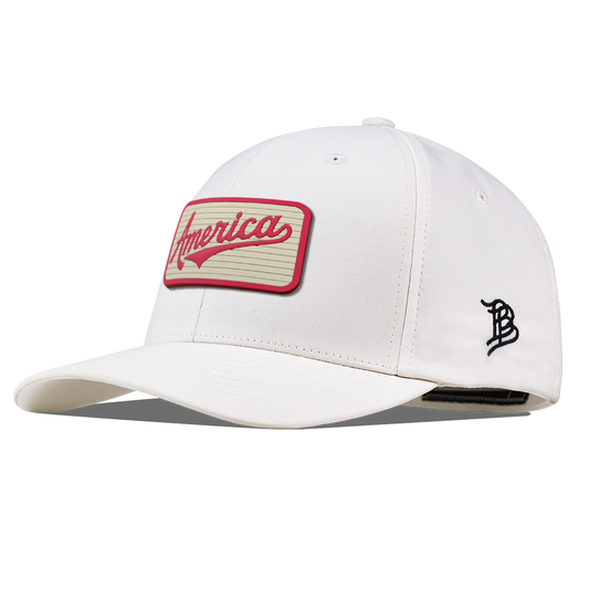 America Badge Flexfit Performance Fitted White