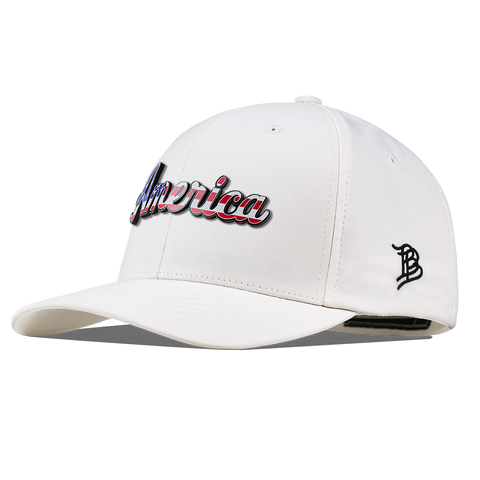 America Flexfit Performance Fitted White