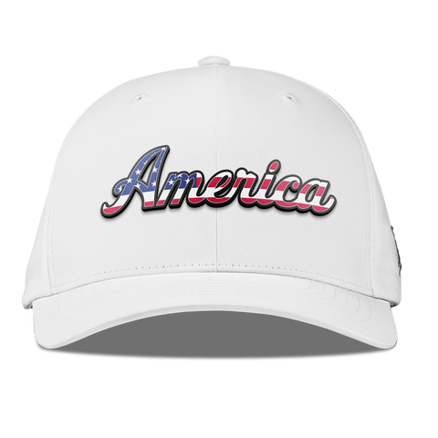 America Flexfit Performance Fitted White