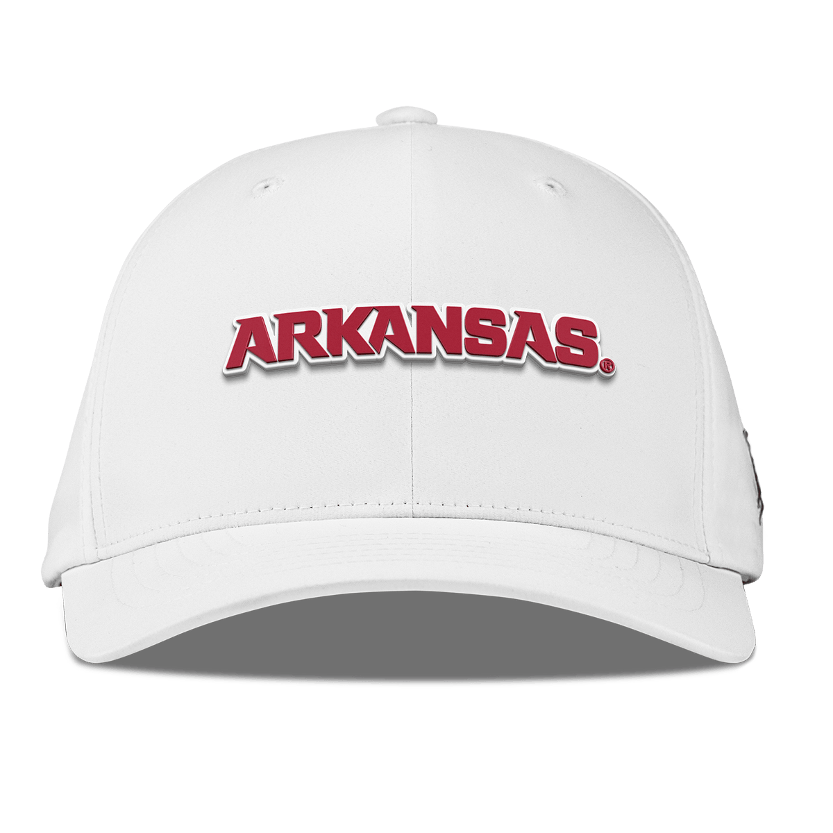 University of Arkansas "Arkansas Block" Flexfit Performance Fitted White