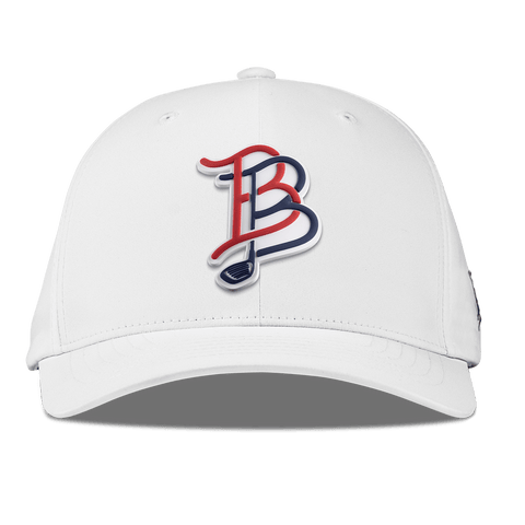 BB Golf USA Flexfit Performance Fitted White
