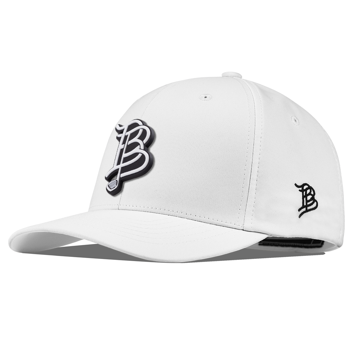 BB Golf Cutout PVC Flexfit Performance Fitted White