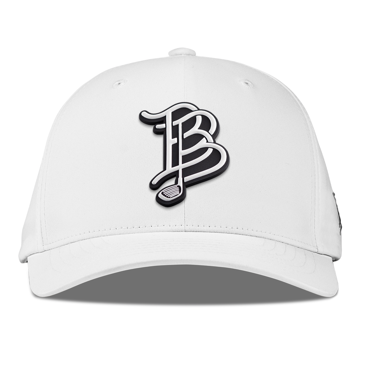 BB Golf Cutout PVC Flexfit Performance Fitted White