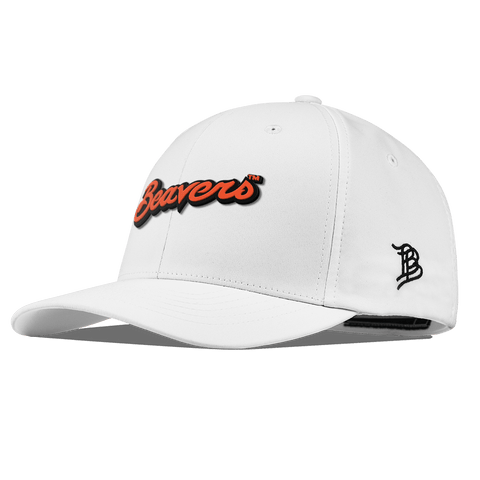 Oregon State University "Beavers Script" Flexfit Performance Fitted White