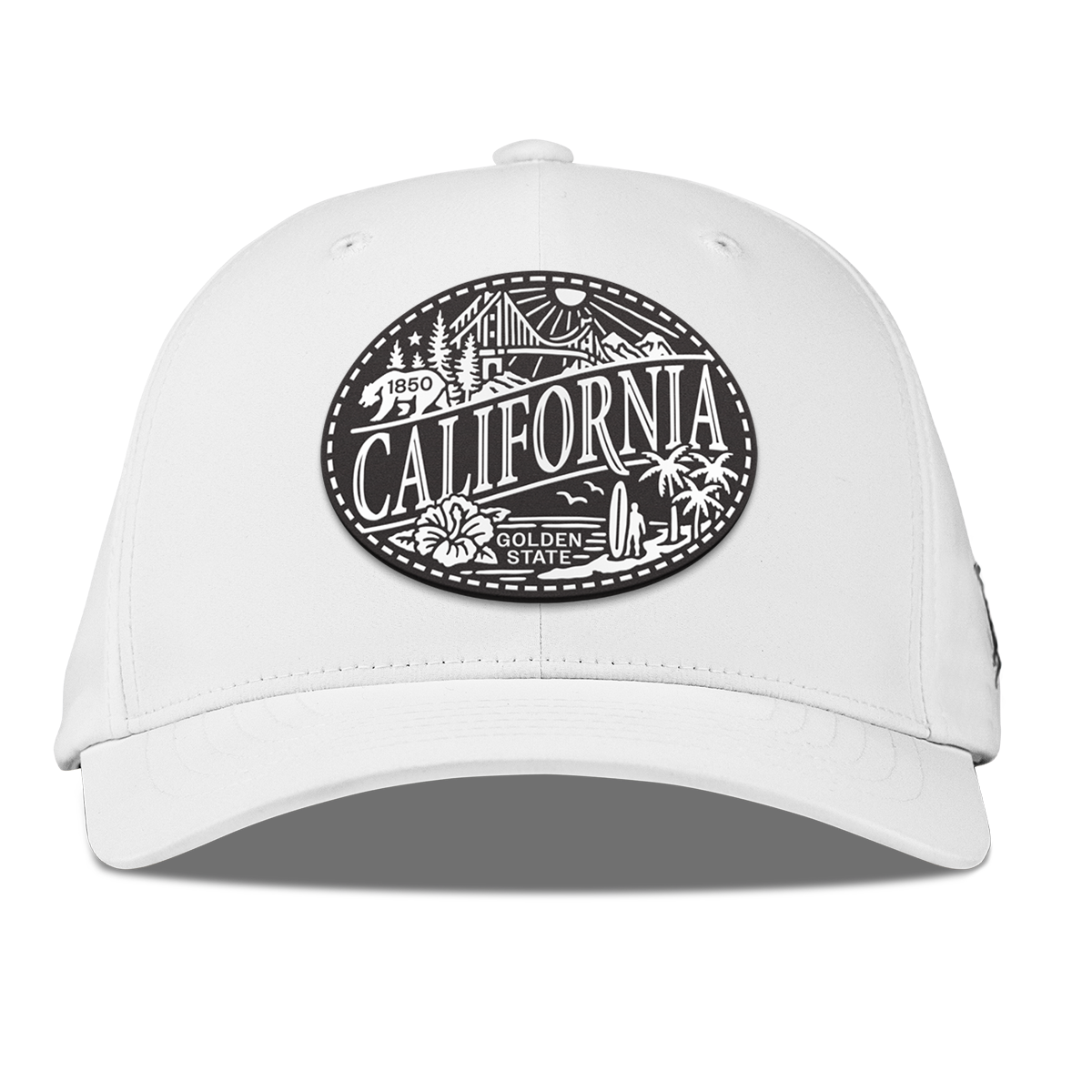 California Traveler Flexfit Performance Fitted White