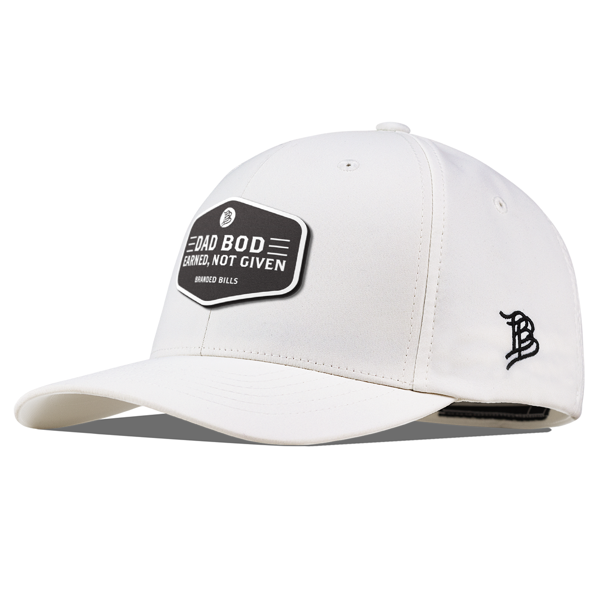 Dad Bod Flexfit Performance Fitted White