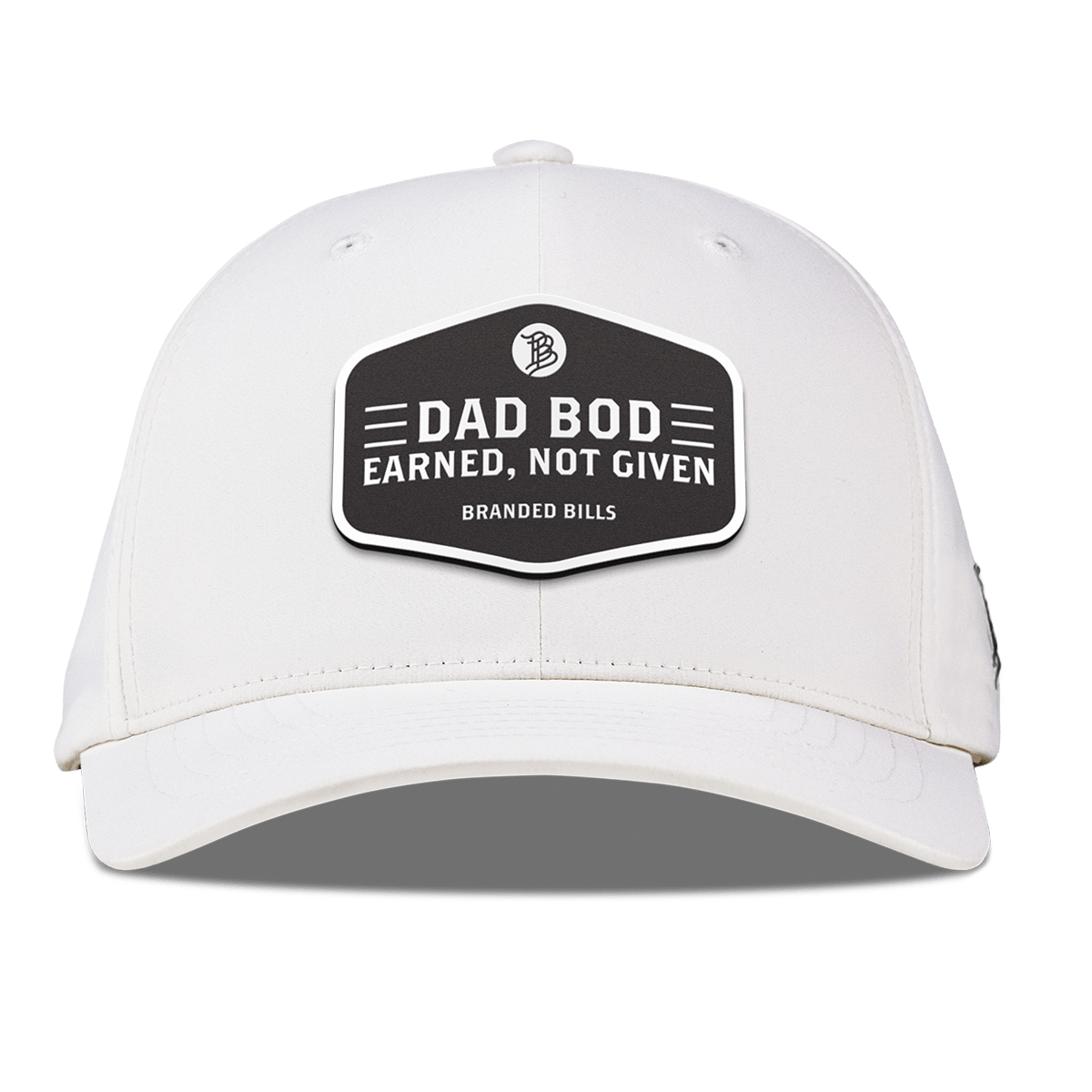 Dad Bod Flexfit Performance Fitted White