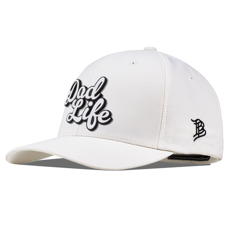 Dad LIfe Script Flexfit Performance Fitted White