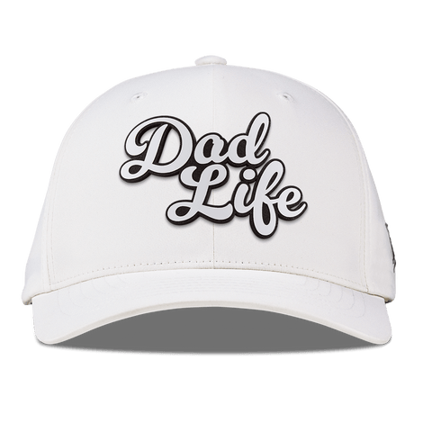 Dad LIfe Script Flexfit Performance Fitted White